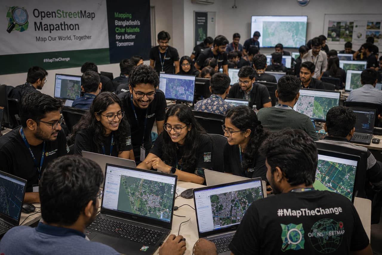 Mapping Bangladesh’s Char Islands: A Community OpenStreetMap Volunteer Sprint