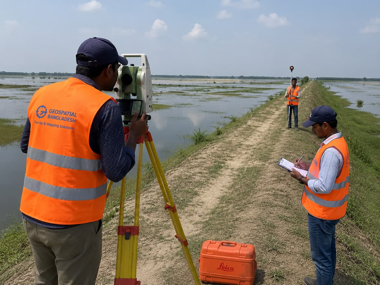 Total Station Surveying in Bangladesh’s Floodplain Terrain: Techniques and Challenges