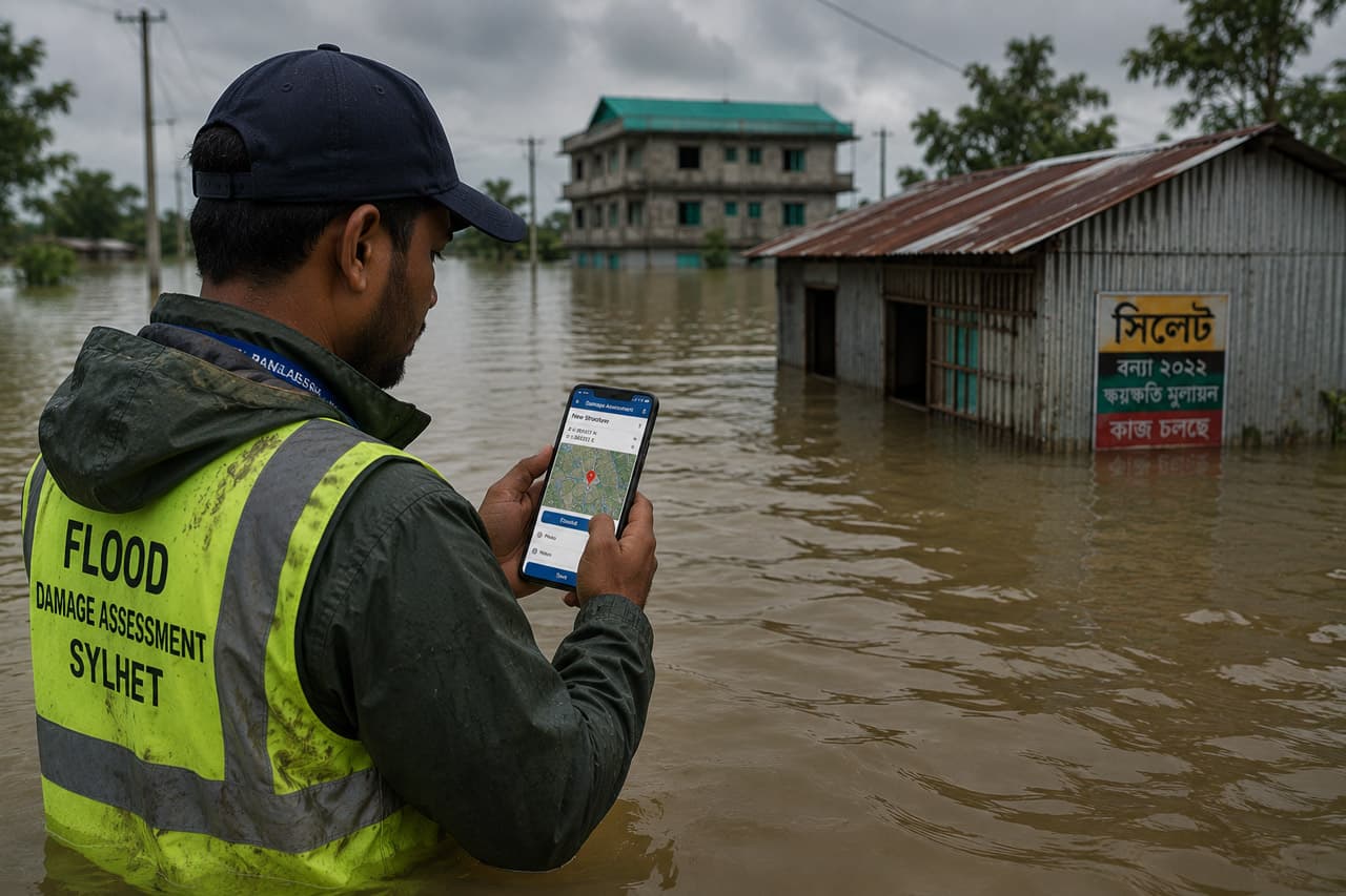 Mobile GIS for Disaster Assessment: Field Data Collection During the 2024 Sylhet Floods