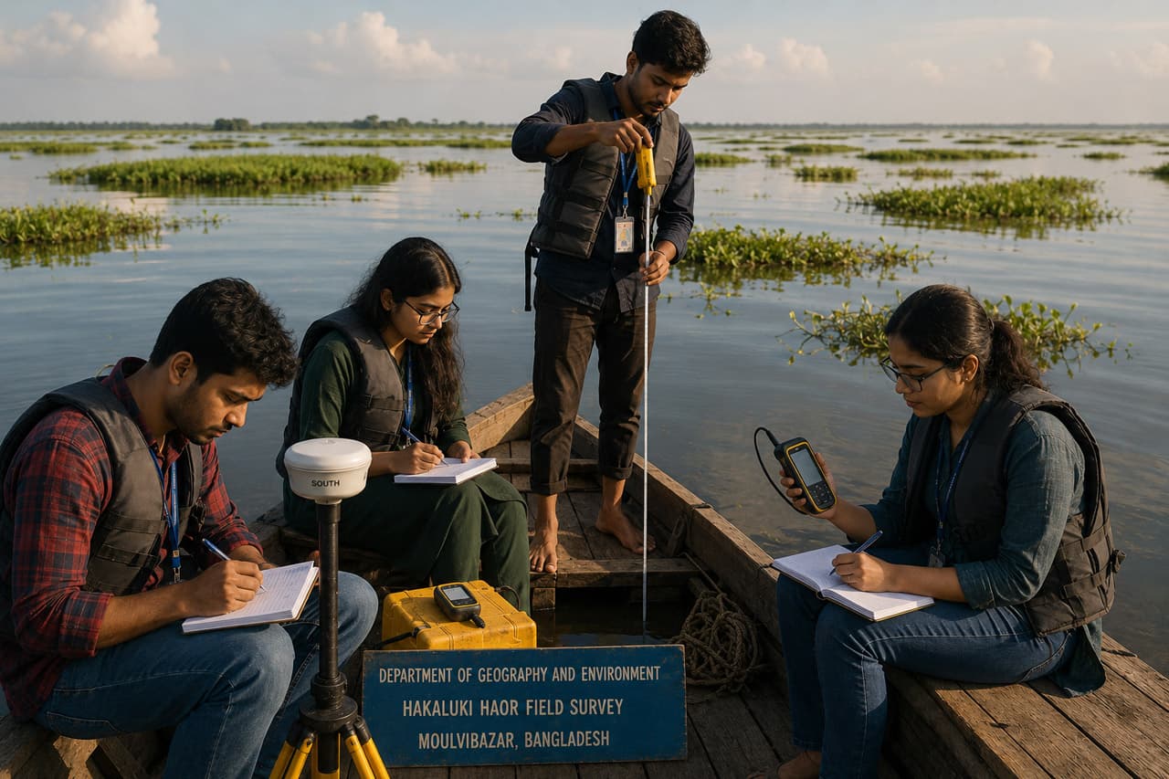 Mapping the Hakaluki Haor: SUST Geography Department’s Wetland Field Campaign