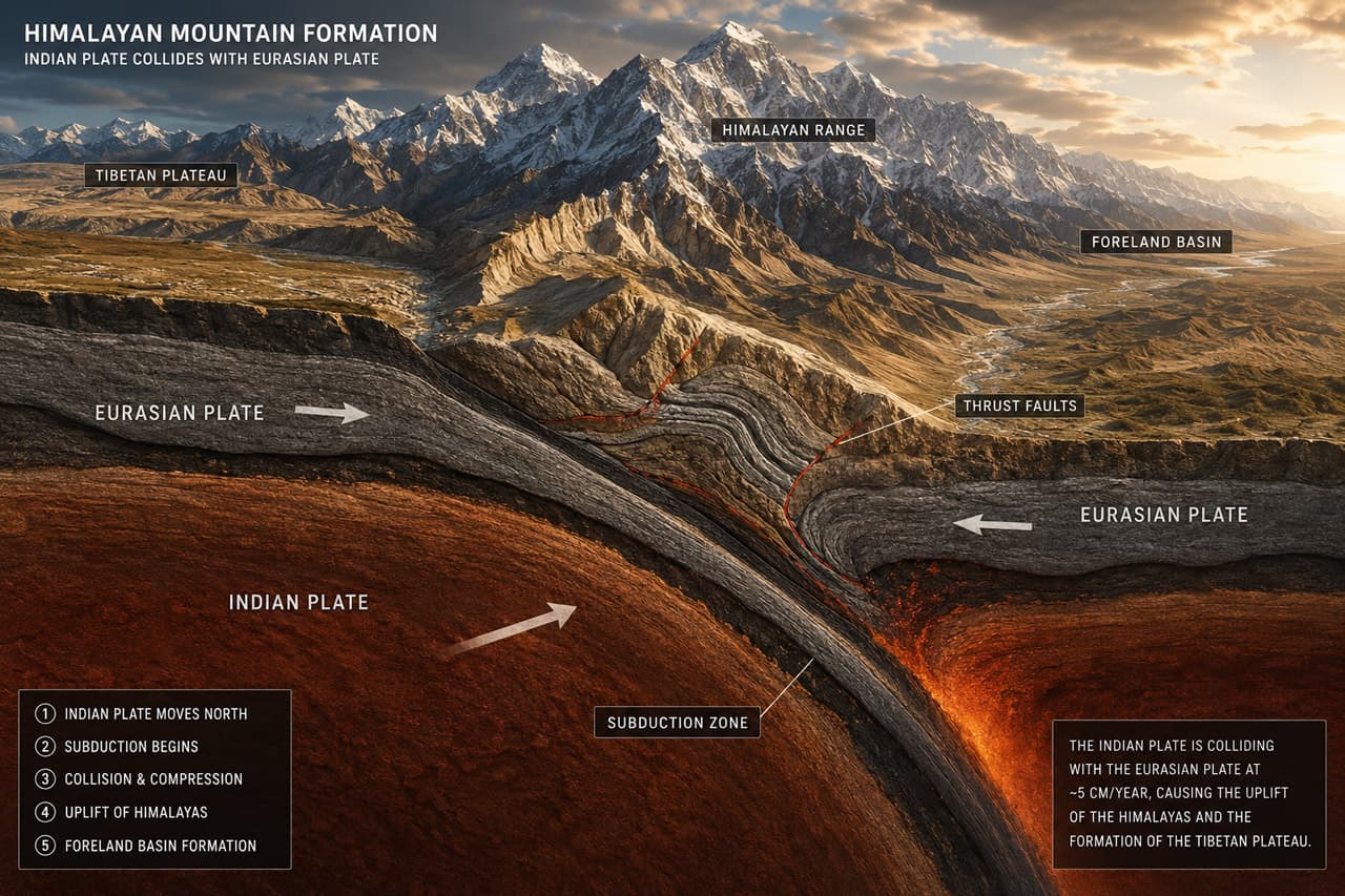 Plate Tectonics and the Indian–Eurasian Collision: Mapping South Asia’s Seismic Belt